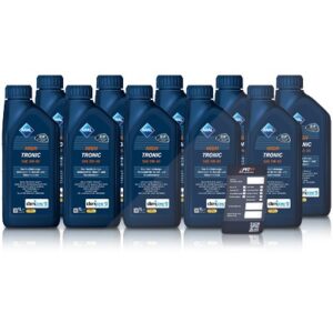 Aral 10x 1 L HighTronic 5W-40 + Ölwechsel-Anhänger [Hersteller-Nr. 15F47B]