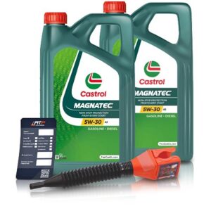Castrol 10 L Magnatec 5W-30 A5 + Ölwechsel-Anhänger + Einfülltrichter [Hersteller-Nr. 15F909]