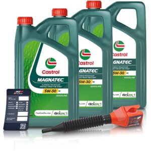 Castrol 15 L Magnatec 5W-30 DX + Ölwechsel-Anhänger + Einfülltrichter [Hersteller-Nr. 15F6E1]
