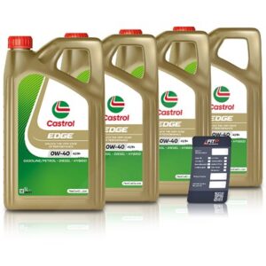 Castrol 20 L EDGE 0W-40 A3/B4 + Ölwechsel-Anhänger [Hersteller-Nr. 15F6B7]