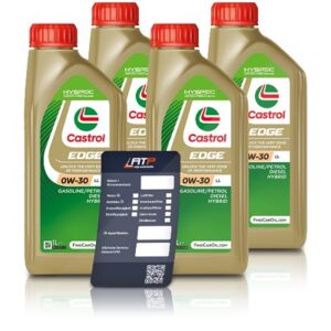 Castrol 4x 1 L EDGE 0W-30 LL + Ölwechsel-Anhänger [Hersteller-Nr. 15FEFB]
