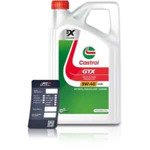 Castrol 5 L GTX 5W-40 A3/B4 + Ölwechsel-Anhänger [Hersteller-Nr. 15F687]