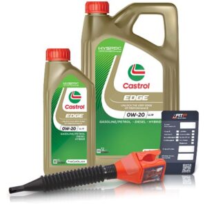 Castrol 6 L EDGE 0W-20 LL IV + Ölwechsel-Anhänger + Einfülltrichter [Hersteller-Nr. 15F615]