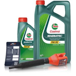 Castrol 6 L Magnatec 5W-30 A5 + Ölwechsel-Anhänger + Einfülltrichter [Hersteller-Nr. 15F903]