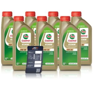 Castrol 7x 1 L EDGE 0W-30 + Ölwechsel-Anhänger [Hersteller-Nr. 15F63B]