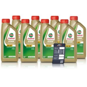 Castrol 8x 1 L EDGE 5W-30 M + Ölwechsel-Anhänger [Hersteller-Nr. 15F6DA]