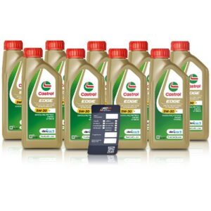 Castrol 9x 1 L EDGE 5W-30 C3 + Ölwechsel-Anhänger [Hersteller-Nr. 15F7EF]