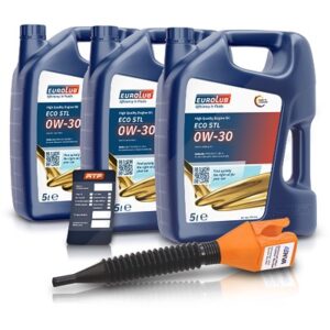 Eurolub 3x 5 L ECO STL 0W-30 + Ölwechsel-Anhänger + Einfülltrichter [Hersteller-Nr. 41827173]