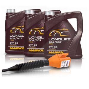 Mannol 3x 4 L Longlife 504/507 5W-30 + Einfülltrichter [Hersteller-Nr. MN7715-4]